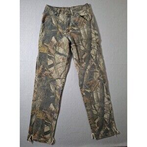 Wrangler Pro Gear Jeans Mens 30x34 Camo Hunting Realtree Outdoor Brown Vintage